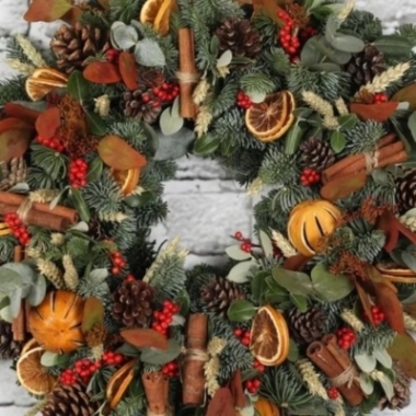 Wadebridge Christmas Luxury Wreath Workshops Rhubarb & Bloom